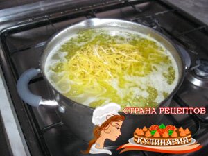суп с домашней лапшой